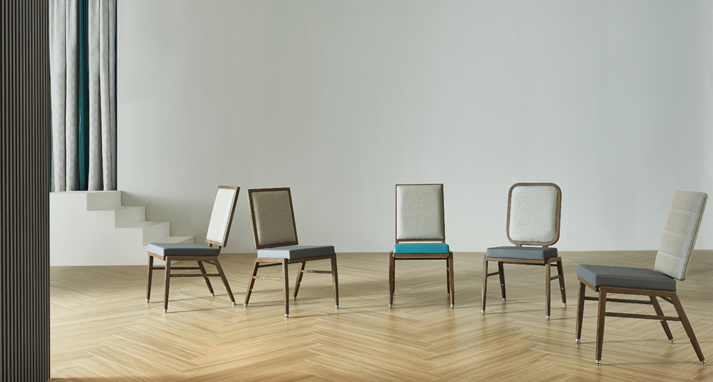 Elegant and Minimalistic Aluminum Chair with Flex Back YY6106-1