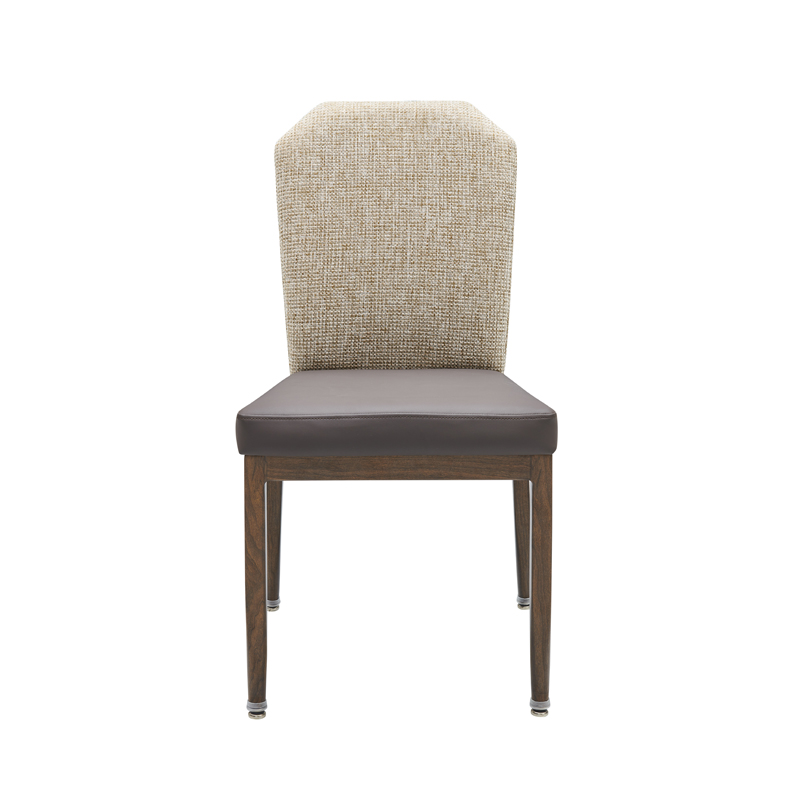 Classic Wood Grain Metal Chair For Hotels & Restaurants YY6131