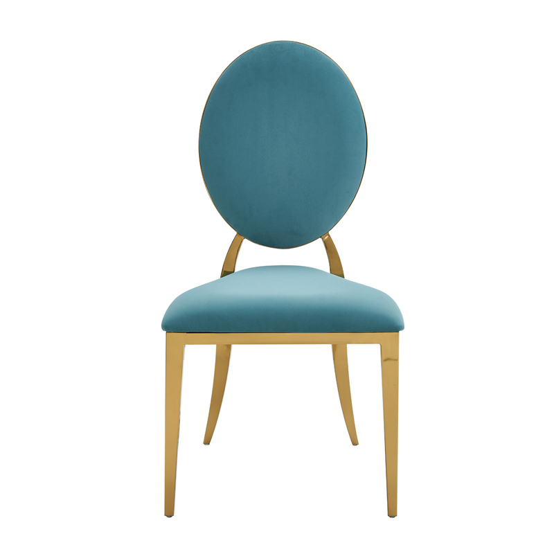 Eye-pleasing teal colored  stainless steel chair YA3509 Yumeya