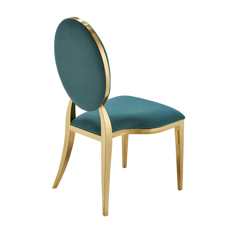 Eye-pleasing teal colored  stainless steel chair YA3509 Yumeya