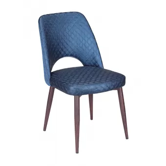 Upholstered steel dining chairs with a range of base options  NF105  Yumeya
