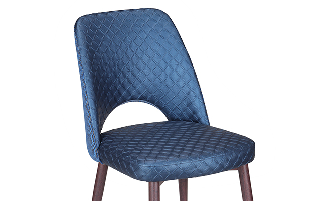 Upholstered steel dining chairs with a range of base options  NF105  Yumeya