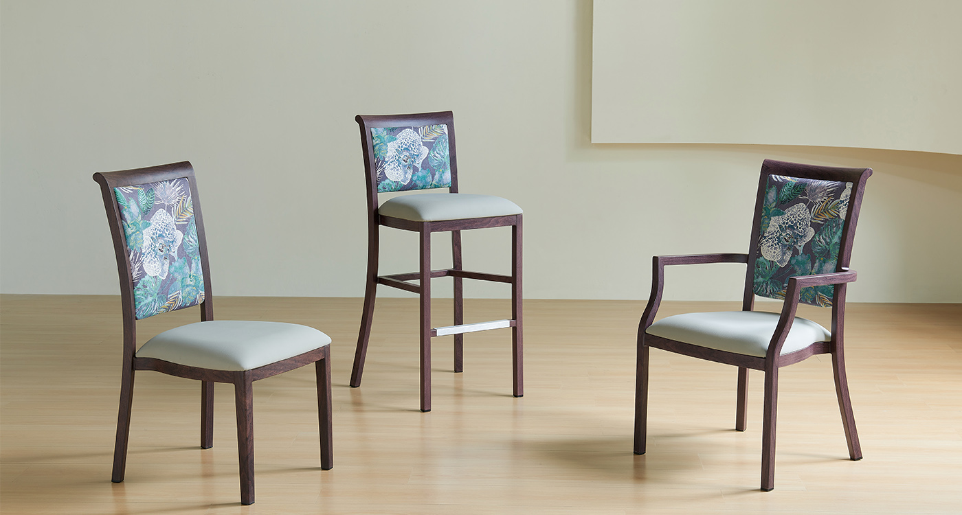 Modern YG7193 Banquet Dining Chairs With Floral Backs