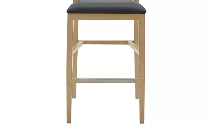 Comfortable and Elegant Metal Wood Grain Bar Stool YG7198 Yumeya